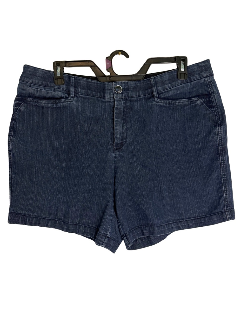 intro. Dark Blue Denim-Look Women's Shorts Size 16W